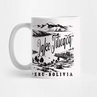 Lake Titicaca Hand Drawn Peru / Bolivia Artistic Graphic Mug